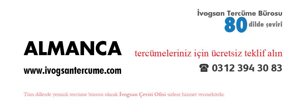 almanca tercüme